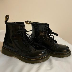 Dr. Marten’s 1460 Girls Boys Kids Size 13 Patent Leather Lace Up Boots Black